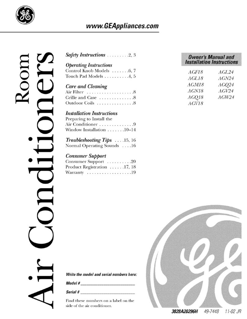 GE AGL24 Operating instructions
