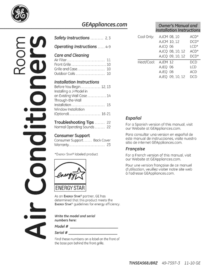 GE AJCM Series and Operating instructions