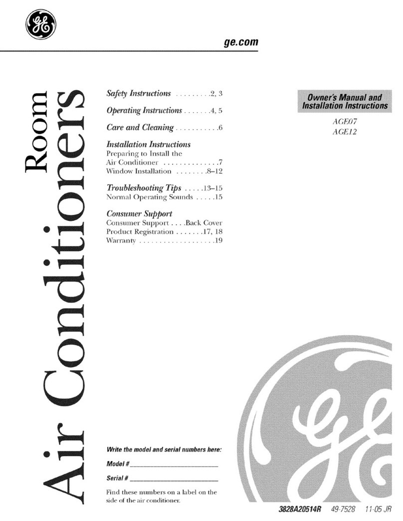 GE AGE07 Operating instructions
