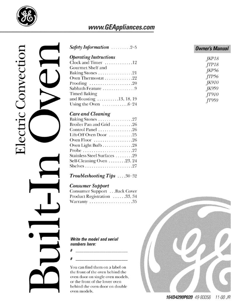 GE JKP18 Series User manual