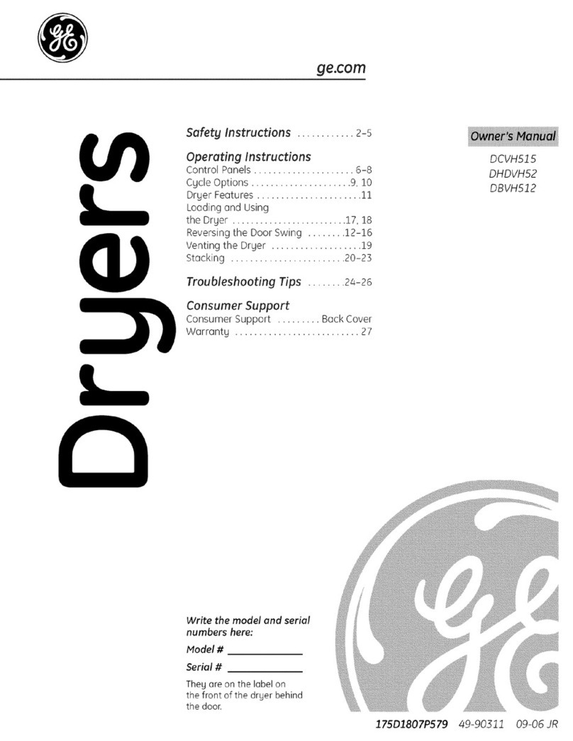 GE DBVH512 User manual