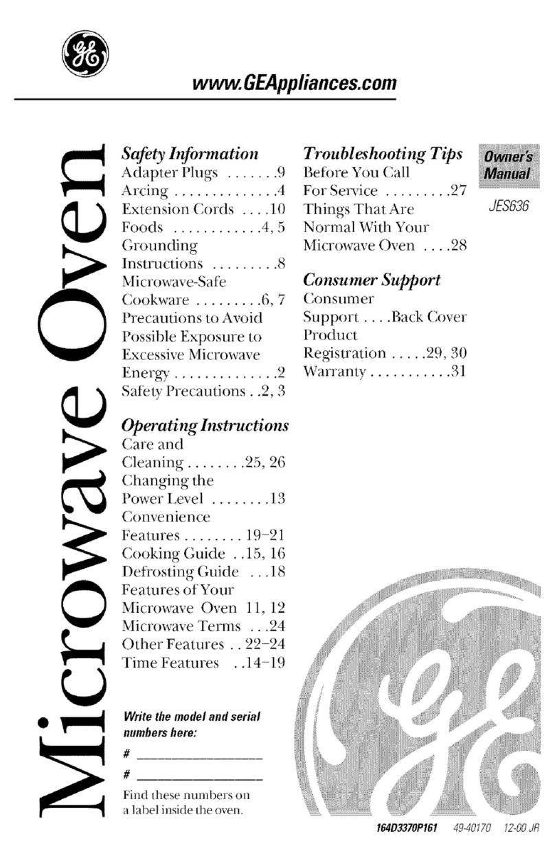 GE JES636 User manual