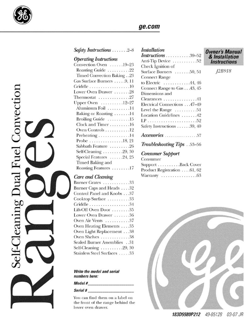 GE Profile J2B918 Installation instructions