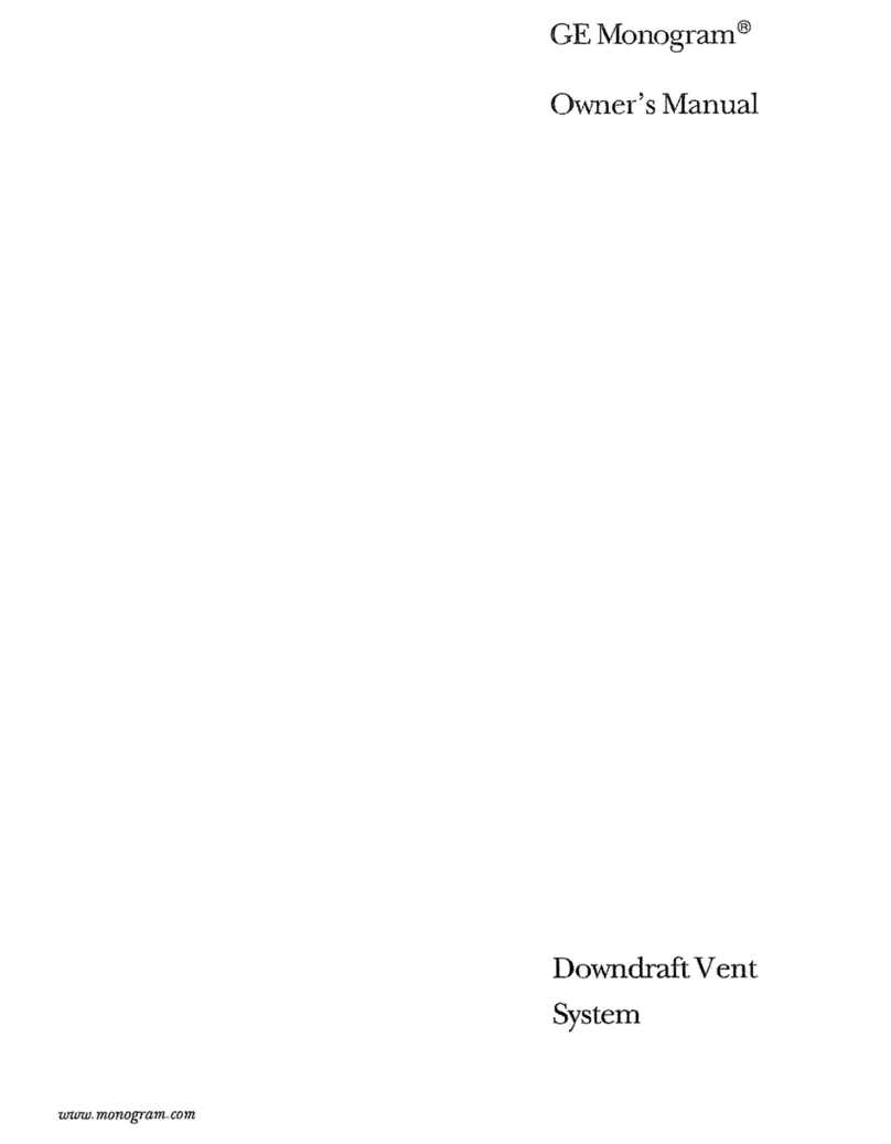 Monogram Monogram Downdraft Vent System owner's manual
