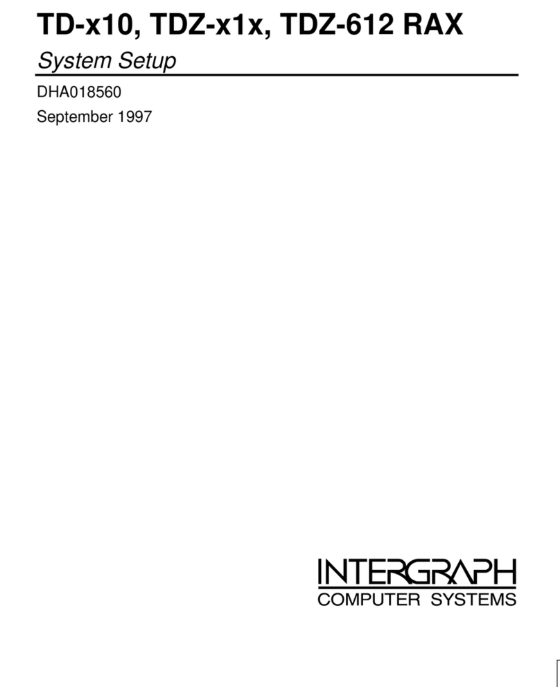 Intergraph TD-x10 Setup Setup manual