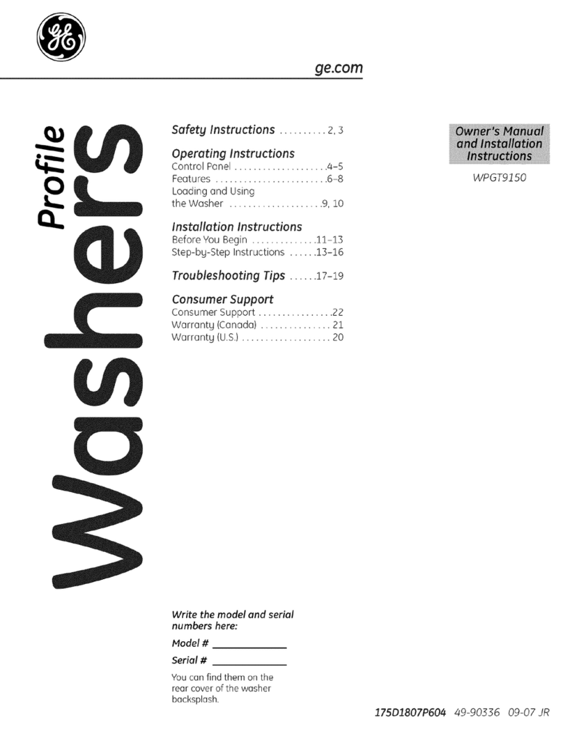 GE Profile WPGT9150 Operating instructions
