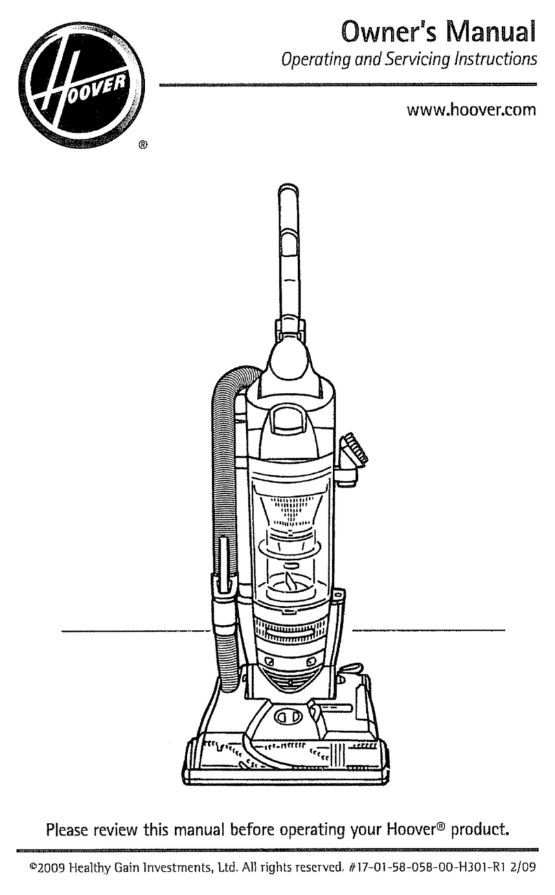 Hoover UH70085 - Pet Cyclonic Bagless Upright... User manual