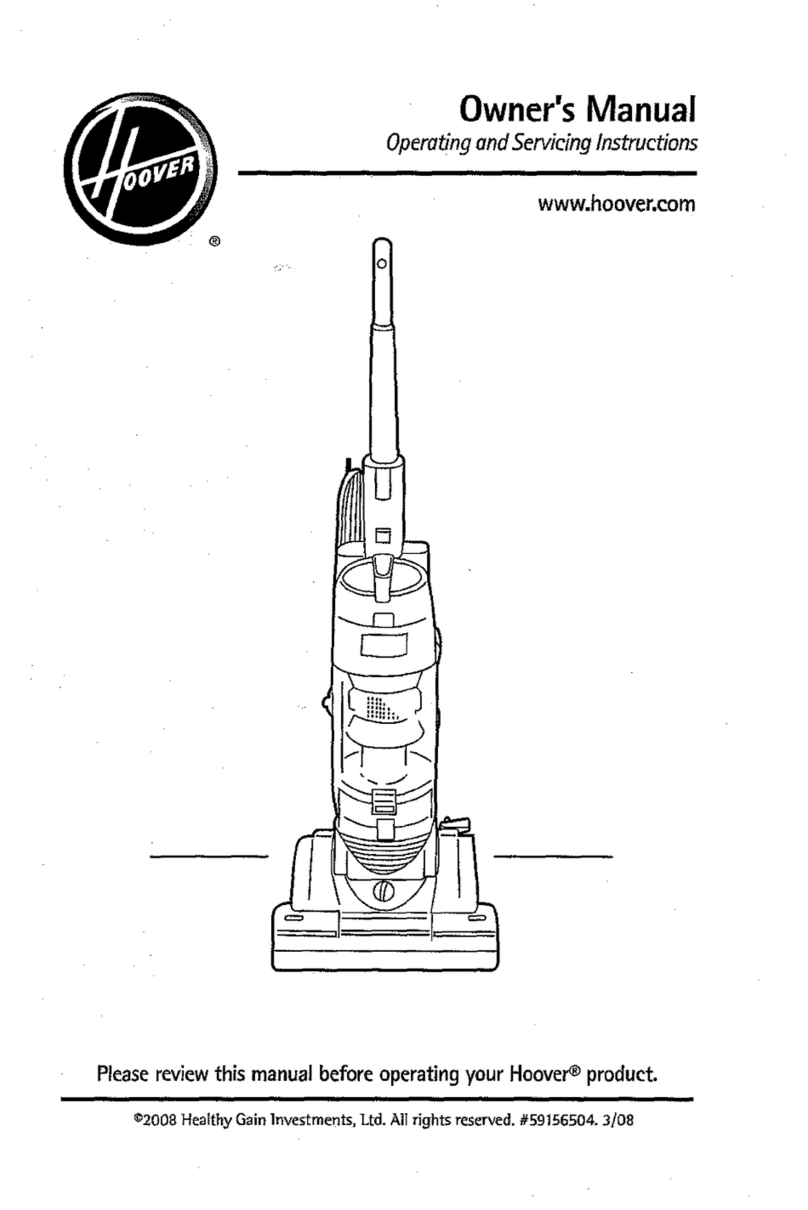 Hoover U5184-900 - Whisper Cyclonic Upright Vacuum User manual