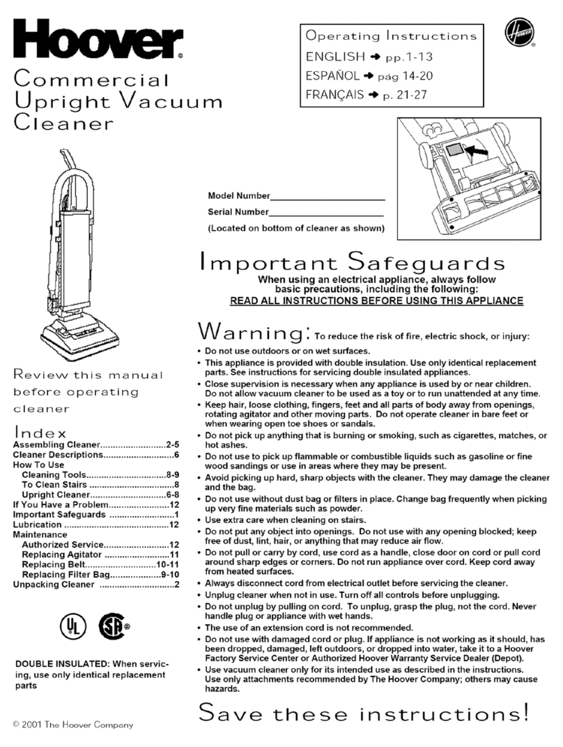 Hoover C1412 User manual Hoover C1412 User manual