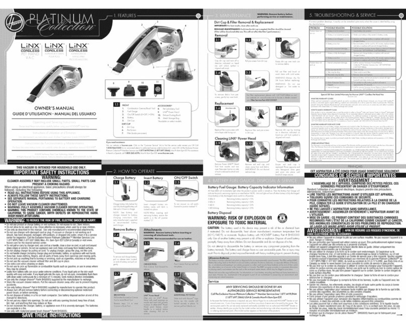 Hoover LiNX BH50030 User manual