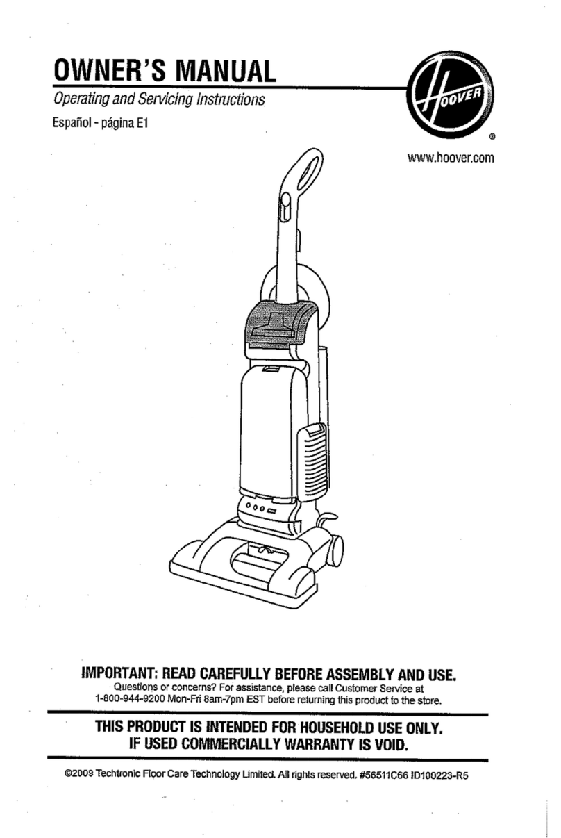 Hoover U5473-900 User manual Hoover U5473-900 User manual
