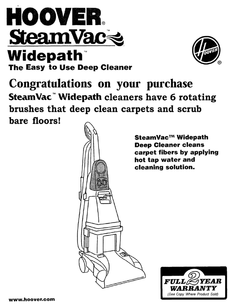 Hoover SteamVac F6026910 User manual Hoover SteamVac F6026910 User manual