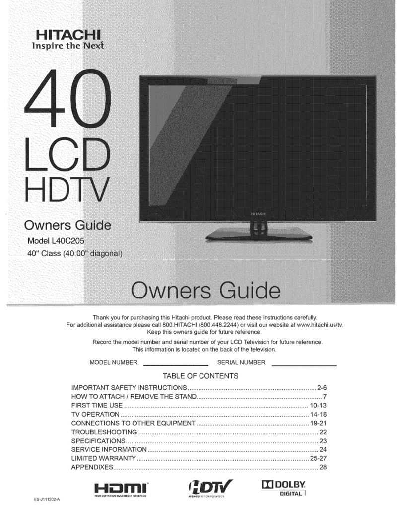 Hitachi L40C205 User manual