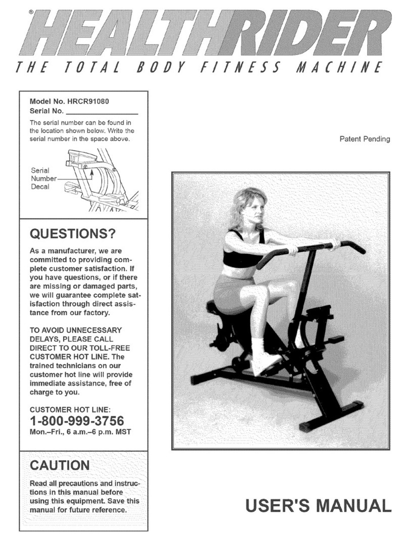 HEALTH RIDER HRCR91080 user manual HEALTH RIDER HRCR91080 user manual
