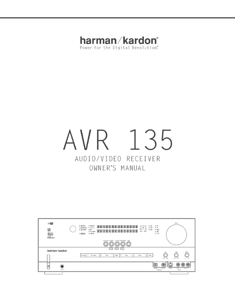 Harman Kardon AVR 135 owner's manual