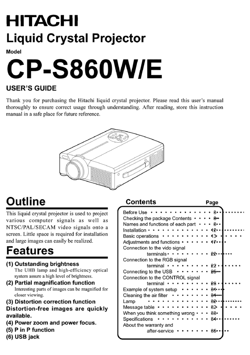 Hitachi CP-S860E user guide