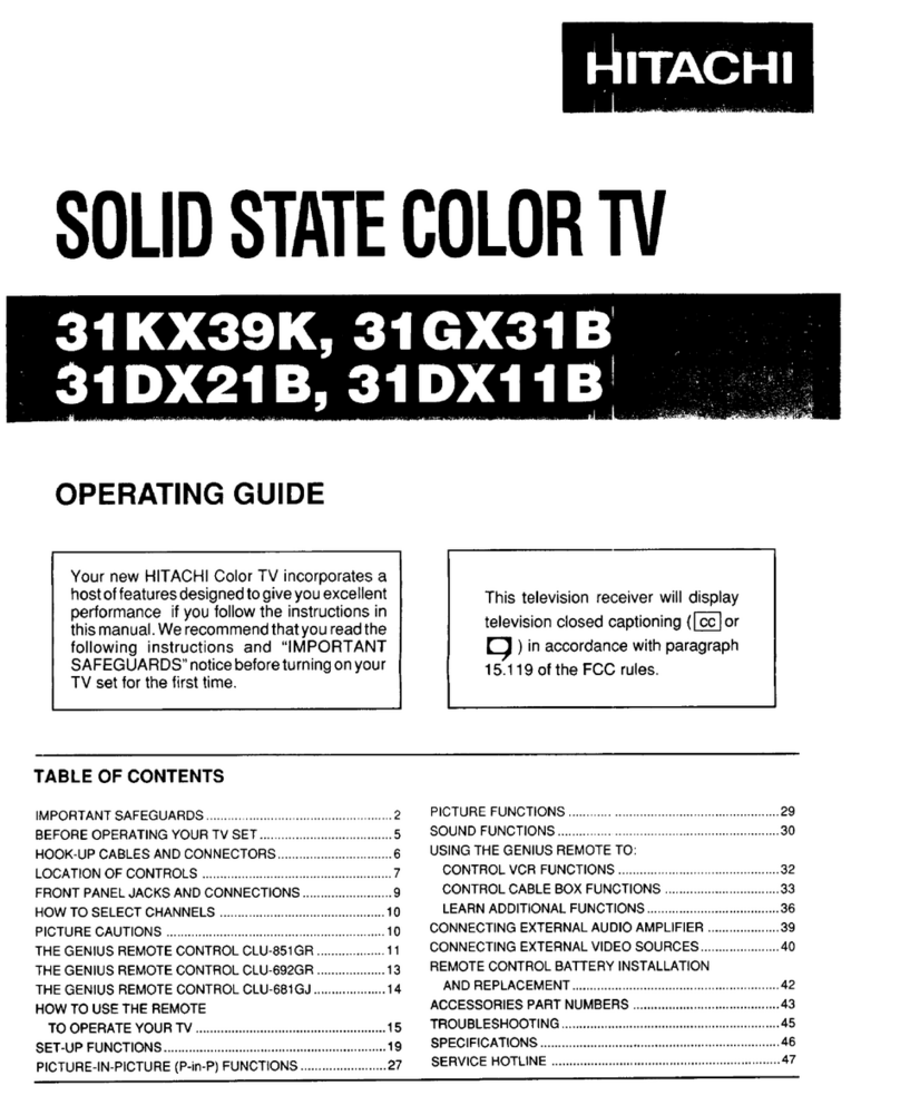 Hitachi 31DX11B User manual