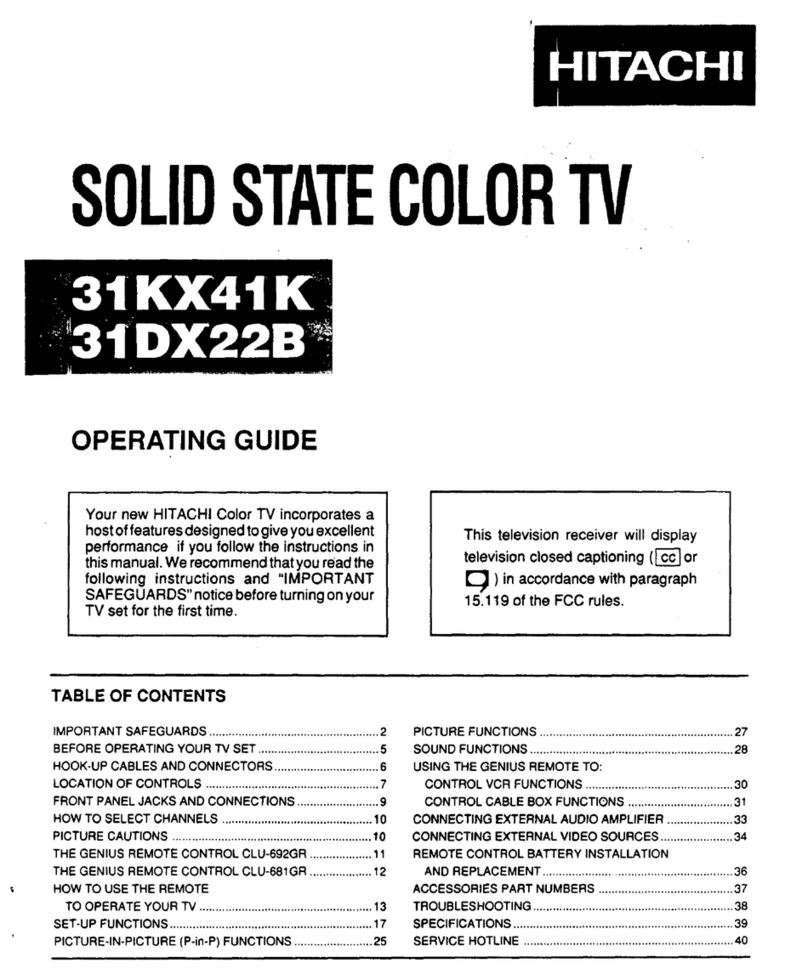 Hitachi 31DX22B User manual