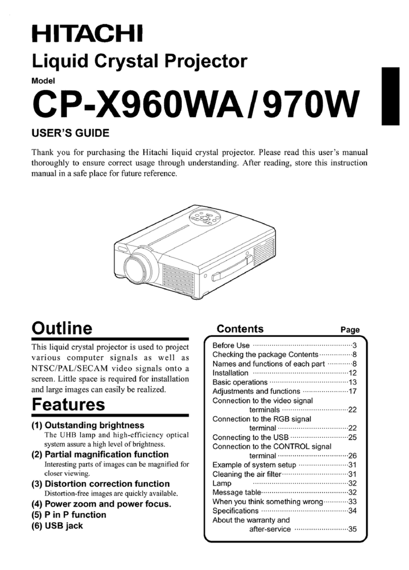 Hitachi CP-X970W user guide