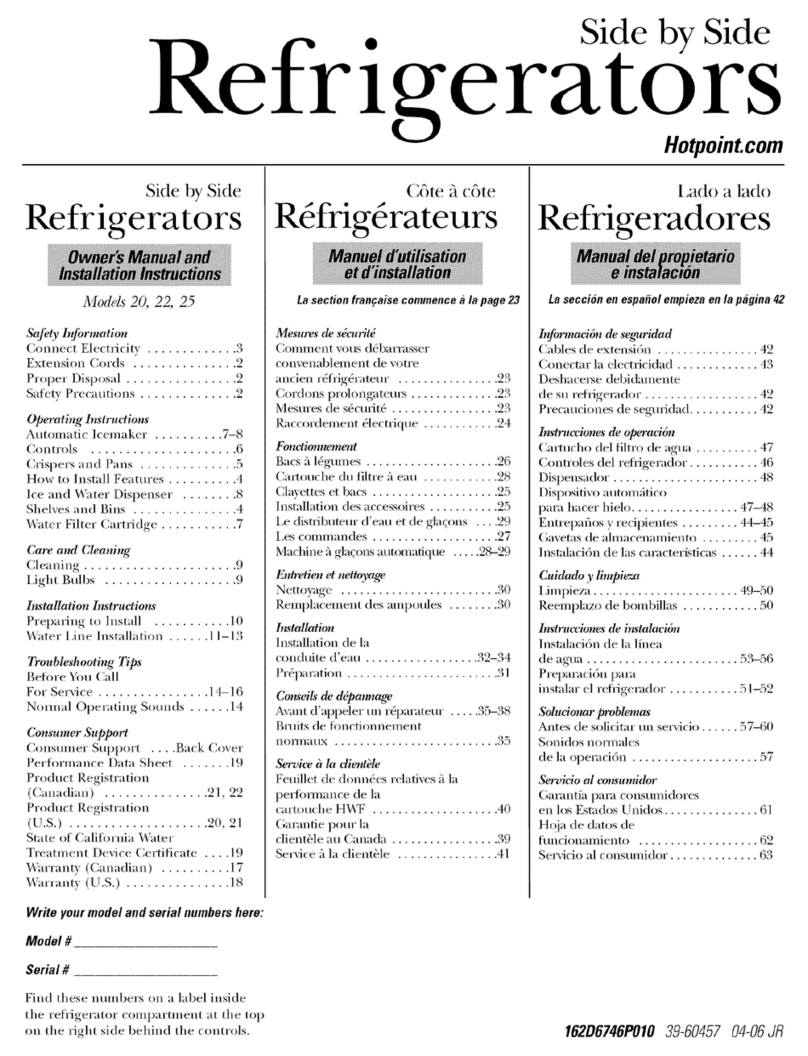 Hotpoint HSH25IFTACC and Operating instructions