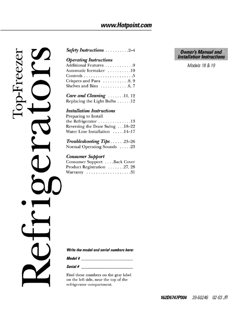 Hotpoint HTS18BBPFLCC and Operating instructions