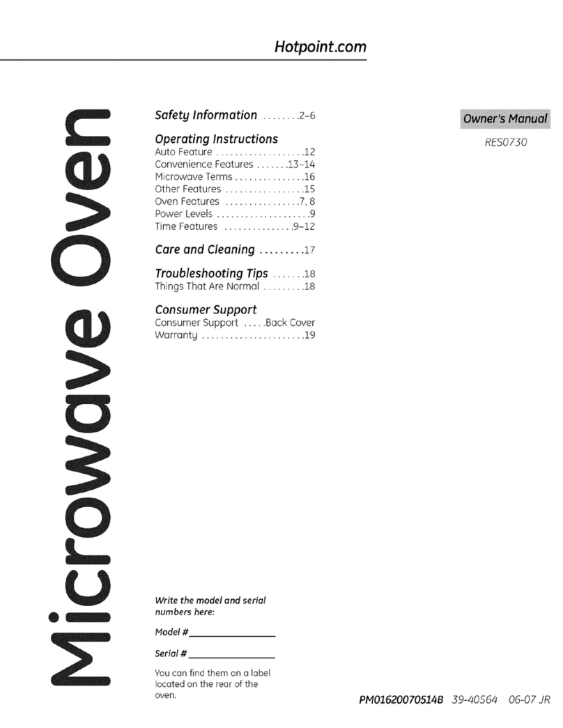 Hotpoint RES0730 owner's manual