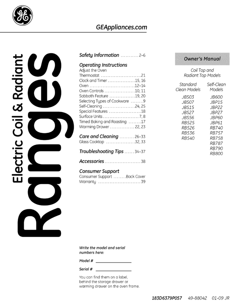 GE JBS03 User manual