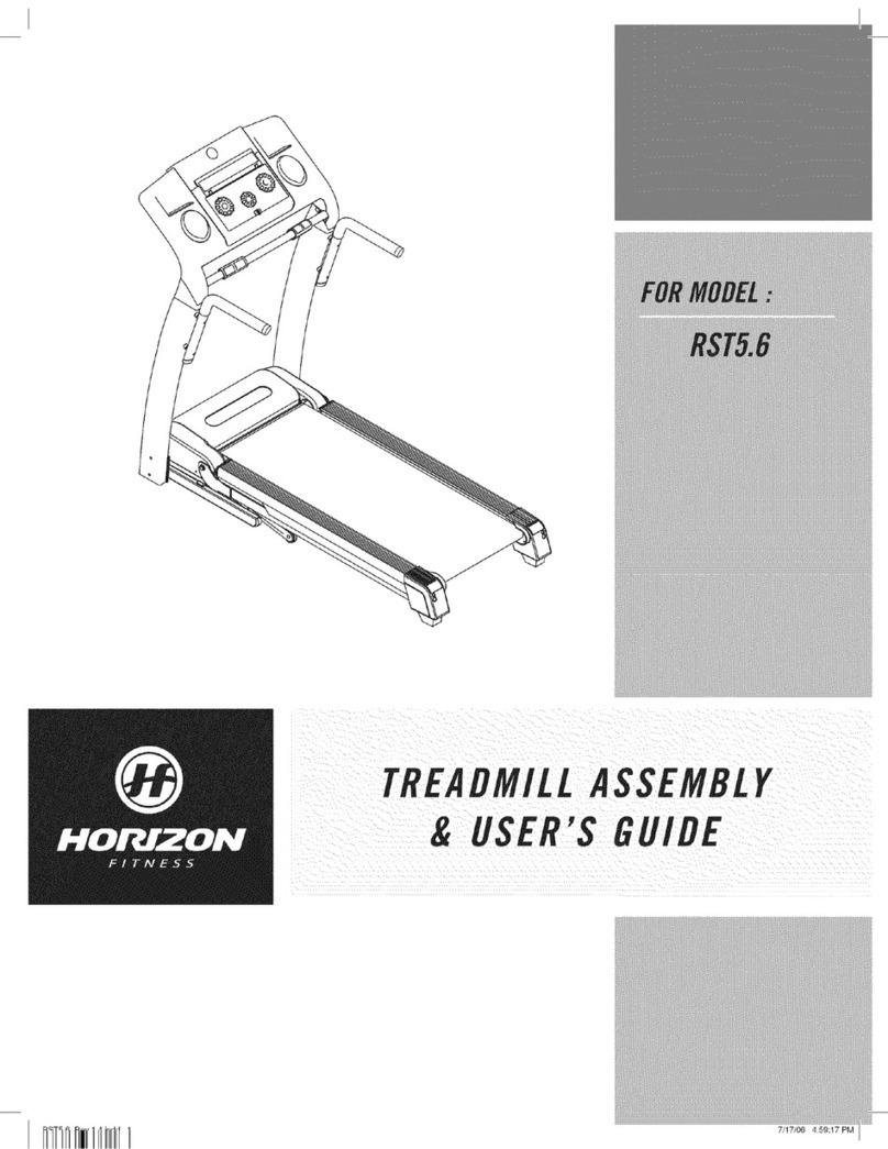 Horizon Fitness RST 5.6 Assembly & user's guide