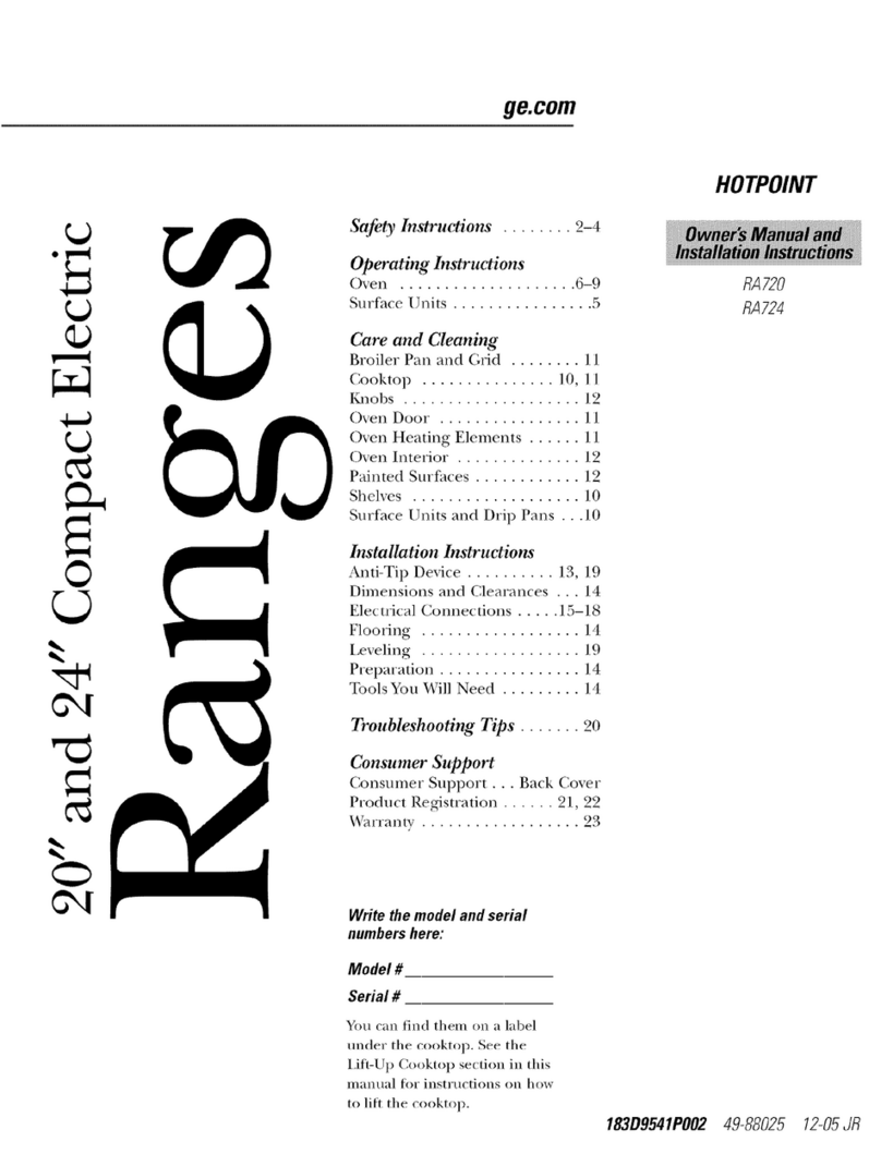 Hotpoint RA720 Operating instructions Hotpoint RA720 Operating instructions