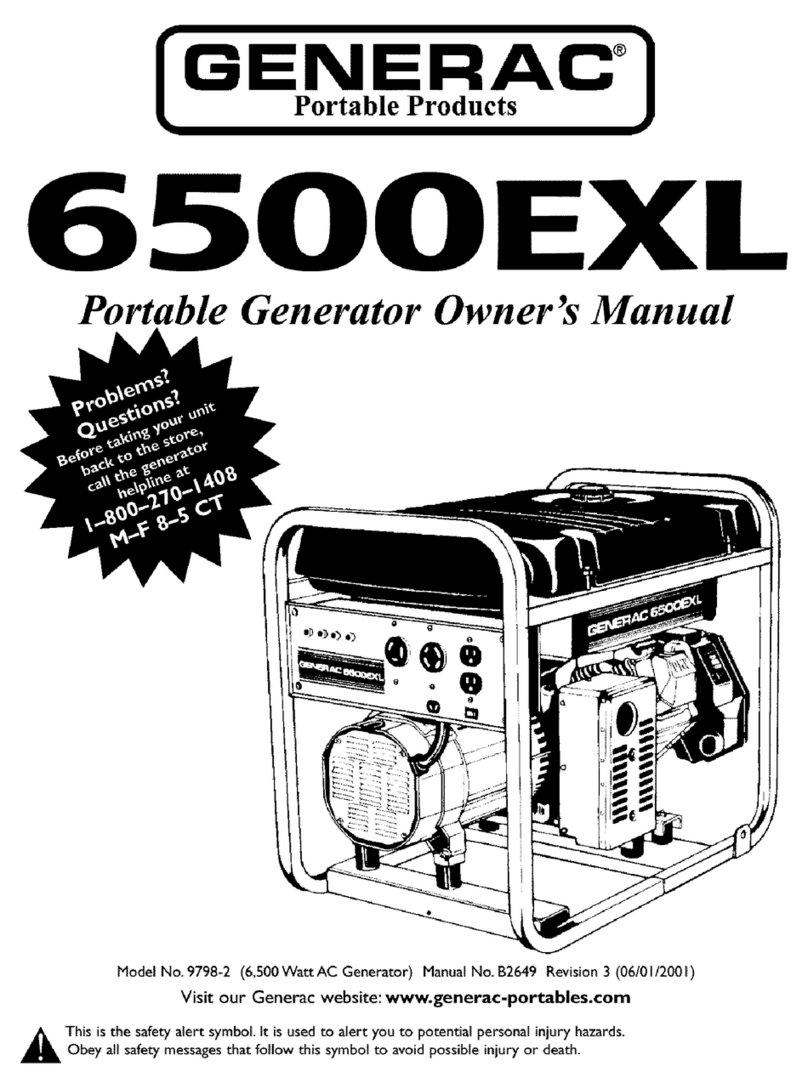 Generac Portable Products 6500EXL User manual