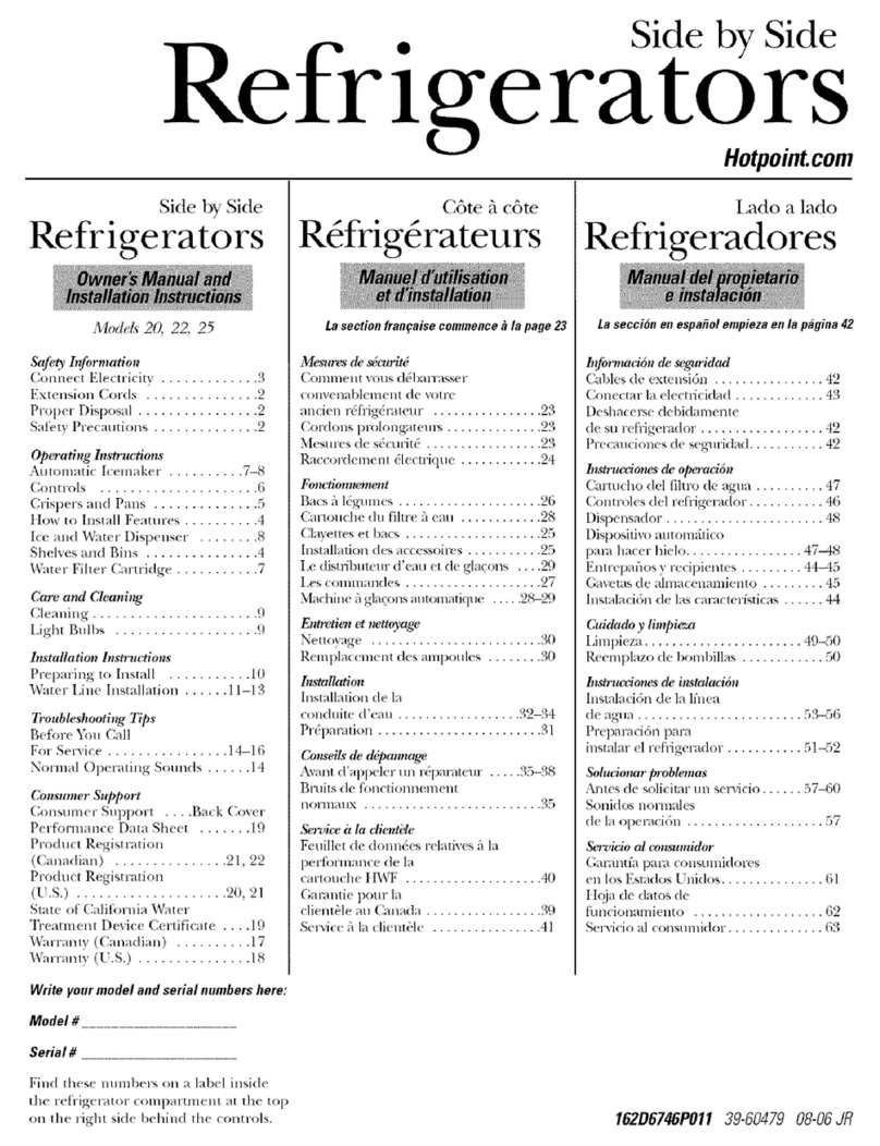 Hotpoint HSS25IETAWW and Operating instructions