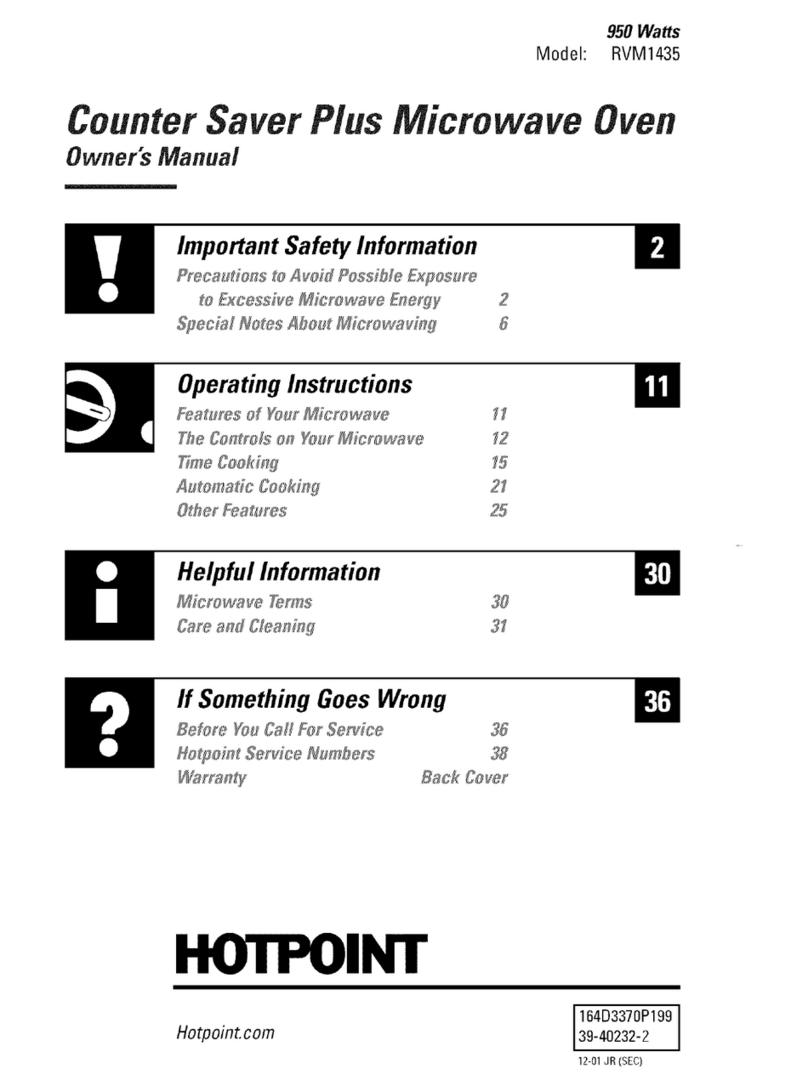 Hotpoint RVM1435 User manual Hotpoint RVM1435 User manual