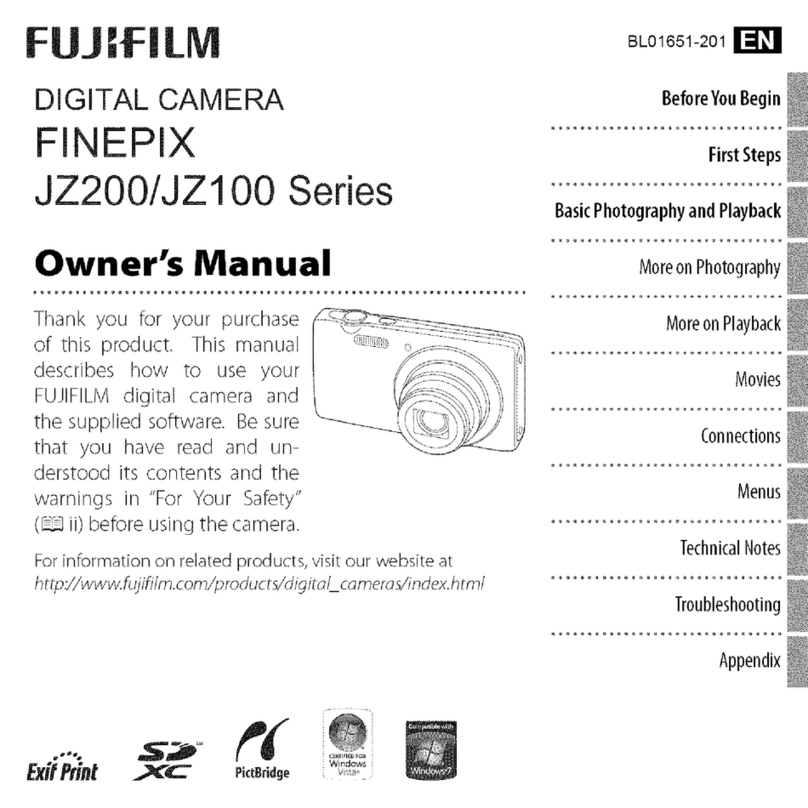 FujiFilm FINEPIX JZ200 series owner's manual