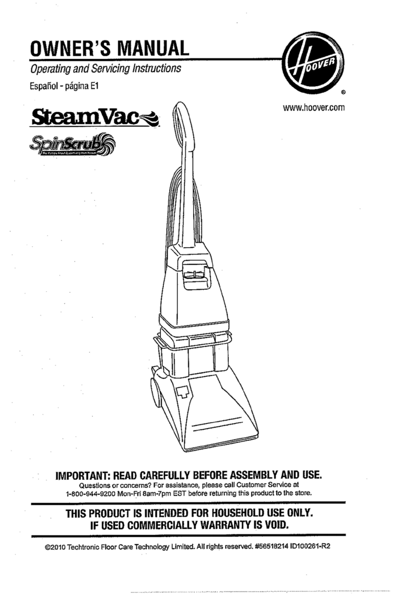 Hoover SteamVac SpinScrub FH50046 owner's manual