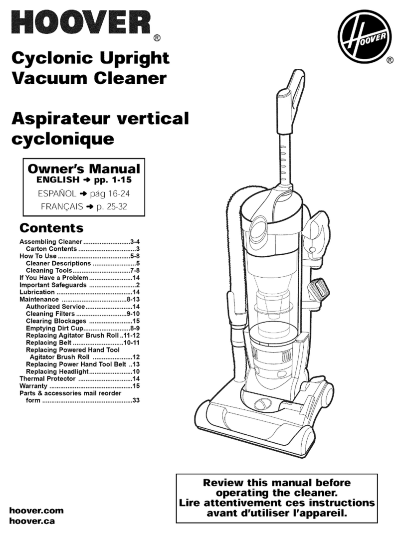 Hoover UH70040 owner's manual