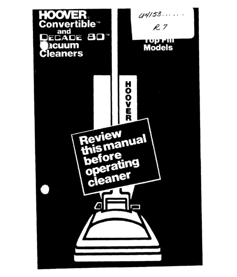 Hoover Convertible U4113001 owner's manual