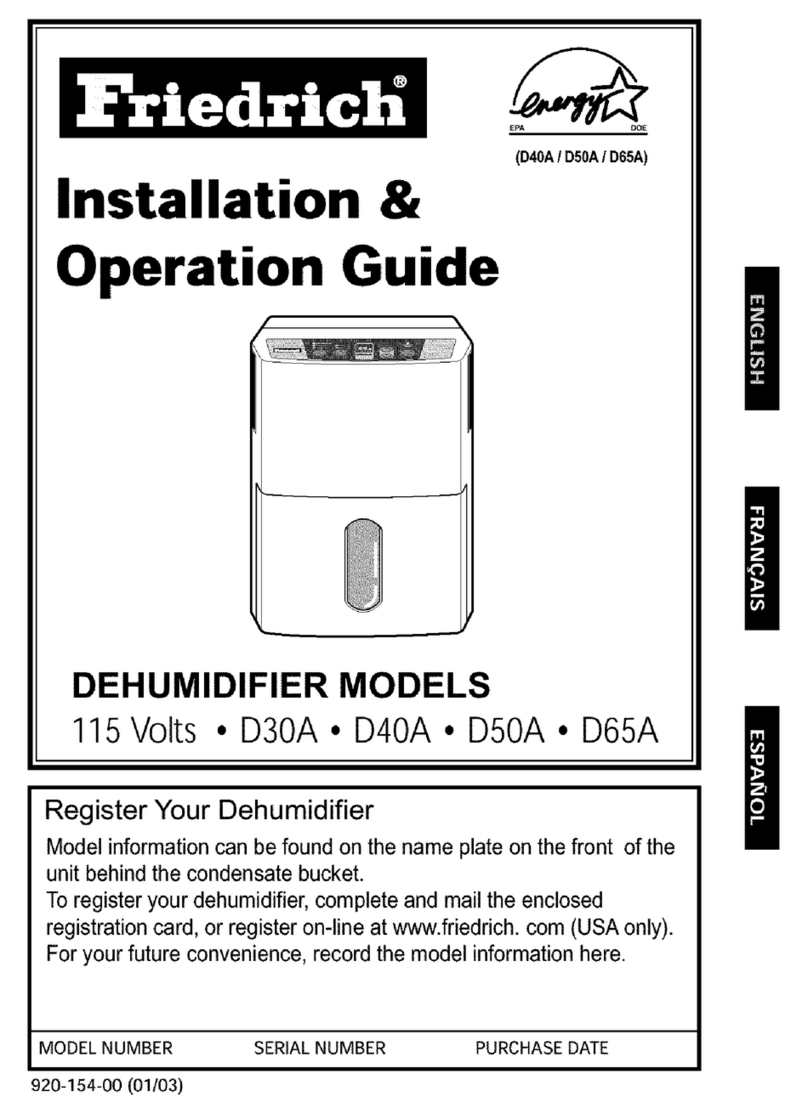 Friedrich D30A Original operating instructions