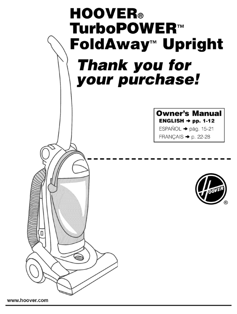 Hoover TurboPOWER FoldAway U5167900 User manual