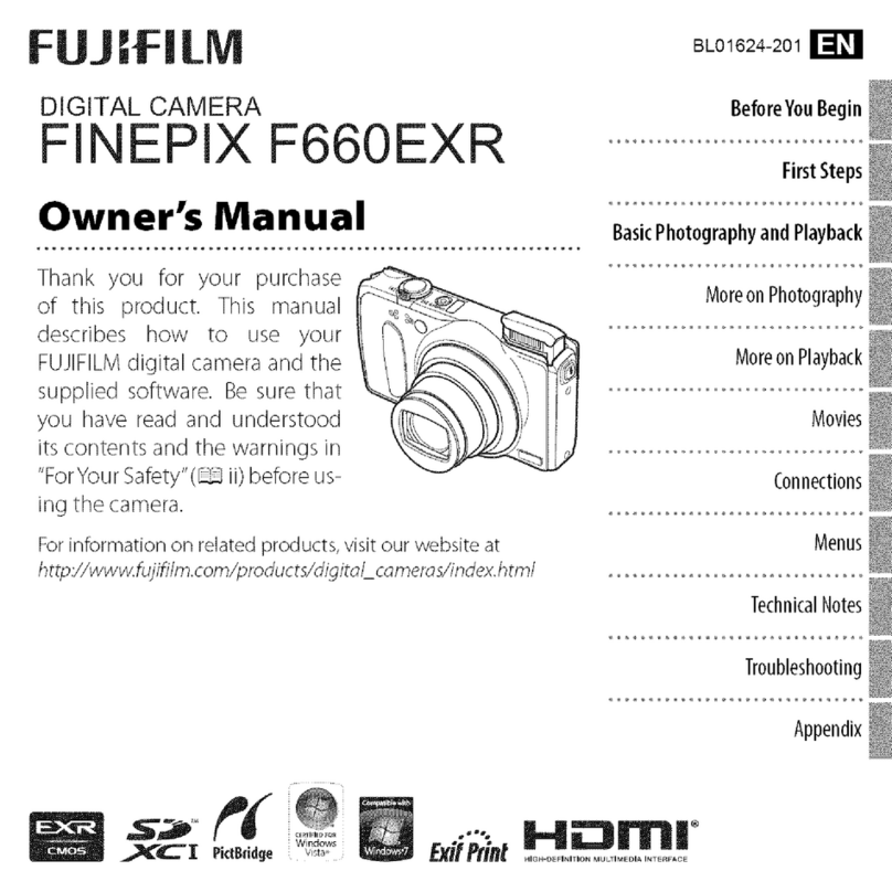 FujiFilm Finepix F660EXR owner's manual