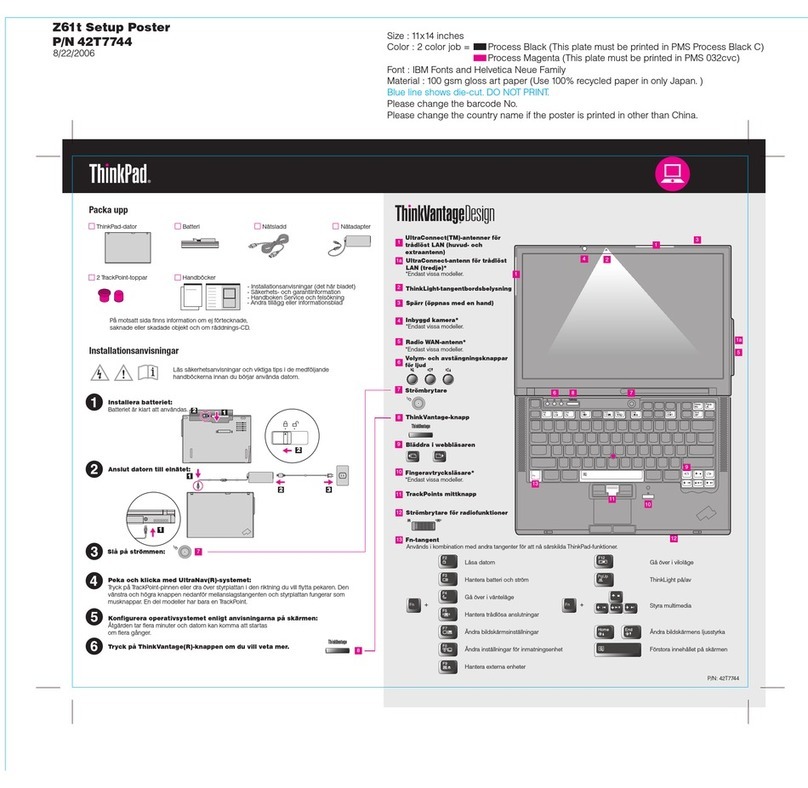 Lenovo Z61t User manual