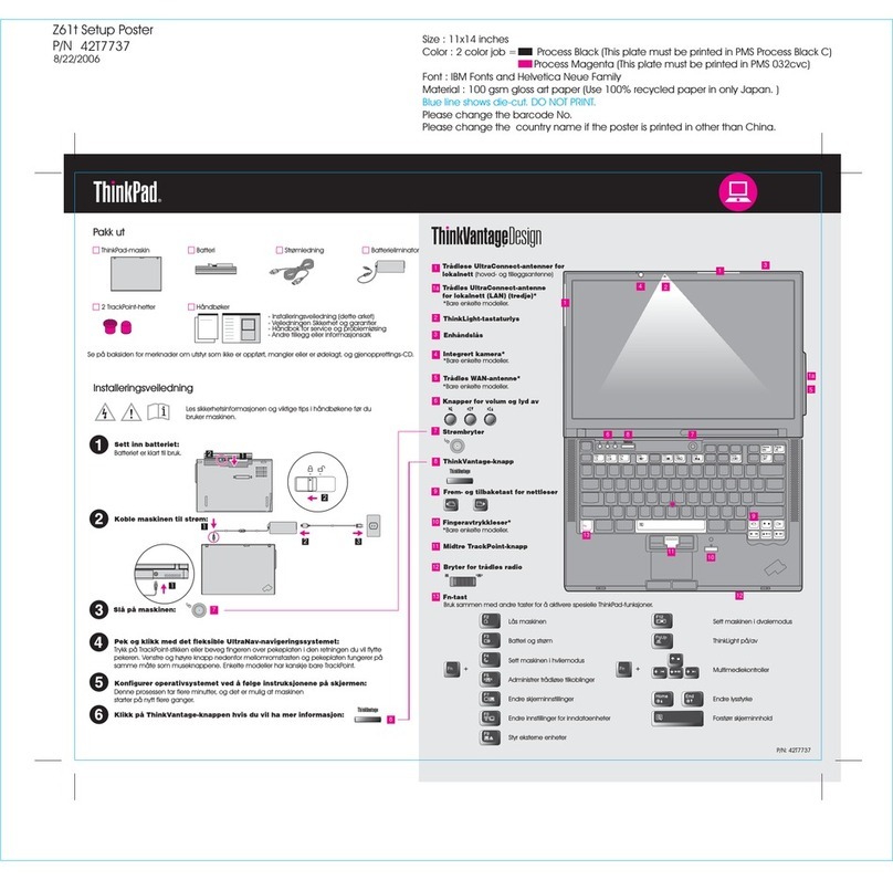 Lenovo Z61t User manual