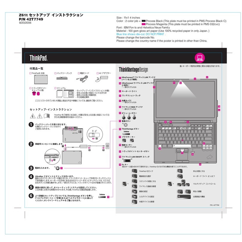 Lenovo Z61t User manual