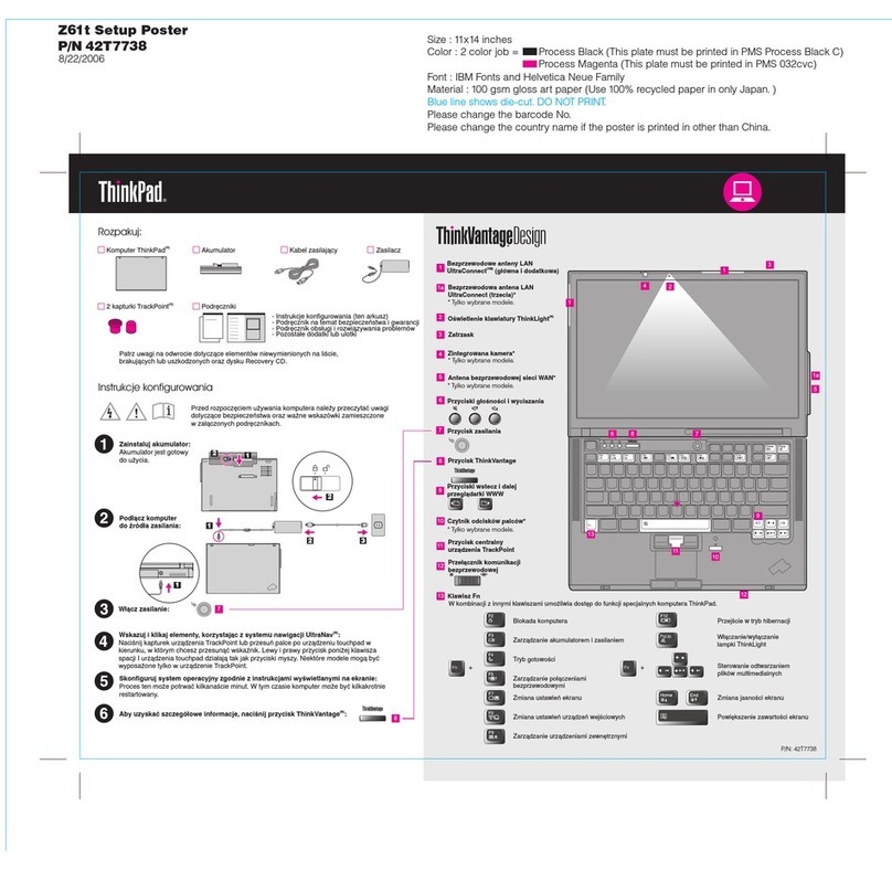 Lenovo Z61t User manual