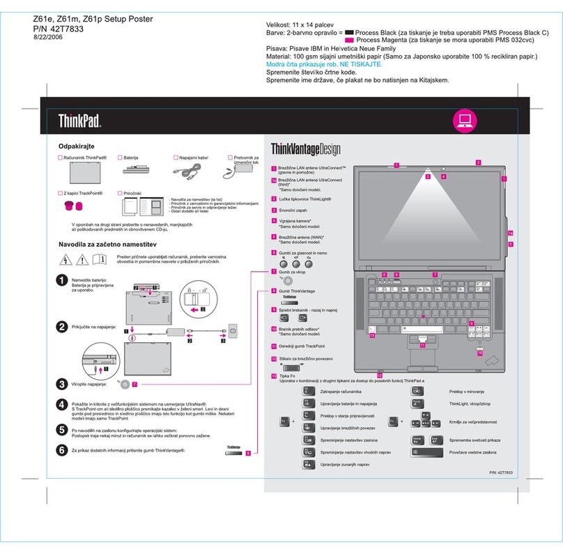 Lenovo THINKPAD Z61P User manual Lenovo THINKPAD Z61P User manual