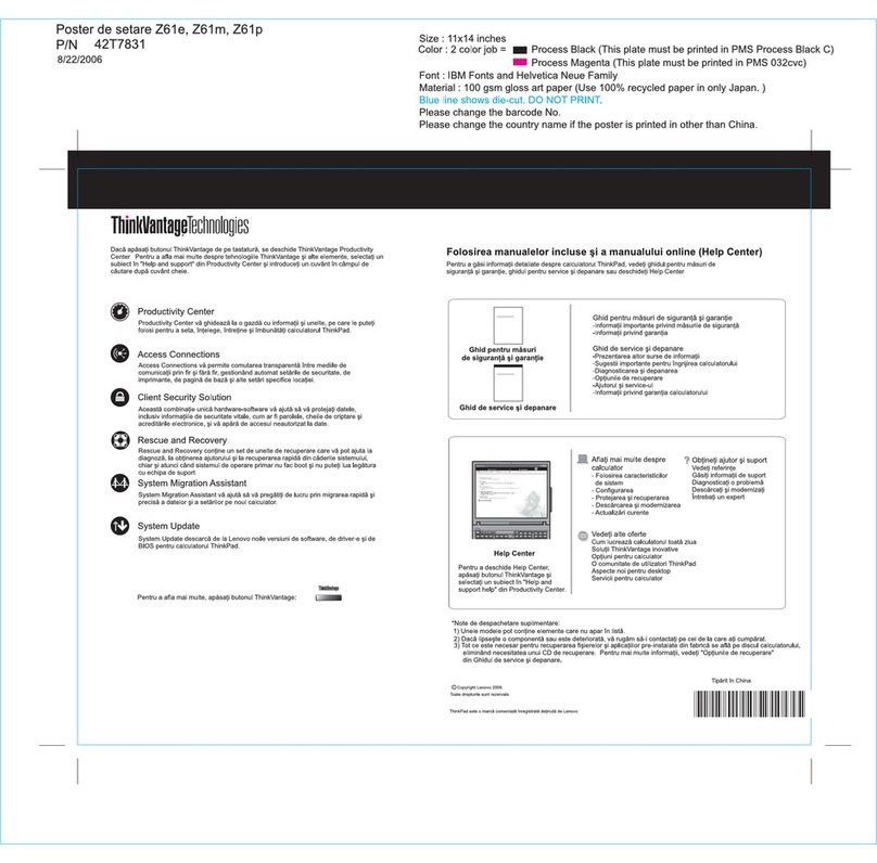 Lenovo THINKPAD Z61P User manual Lenovo THINKPAD Z61P User manual