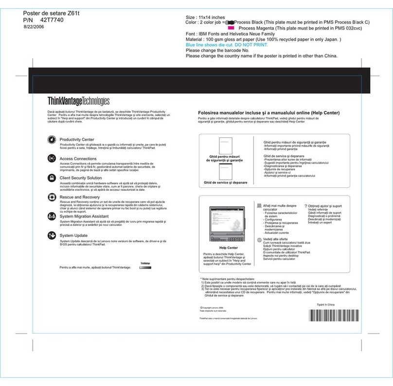 Lenovo Z61t Setup guide
