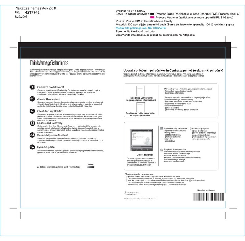 Lenovo Z61t User manual