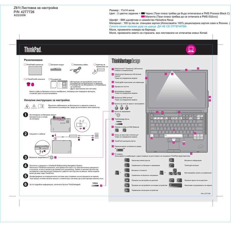 Lenovo Z61t User manual