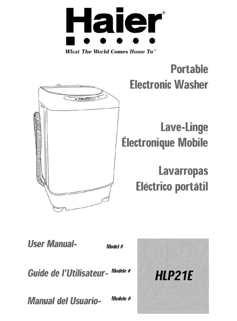Haier HLP21E - Pulsator Wash With Tub User manual
