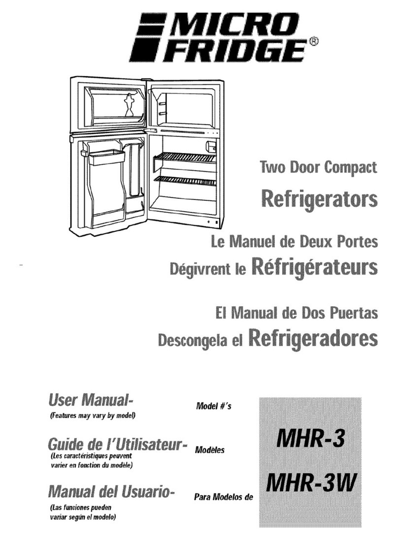 Micro fridge MHR-3 User manual